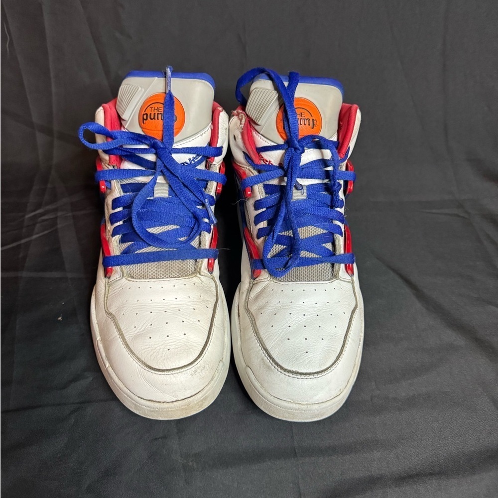 Reebok Kids Sneakers in White, Blue, and Red - Picture 3 of 14